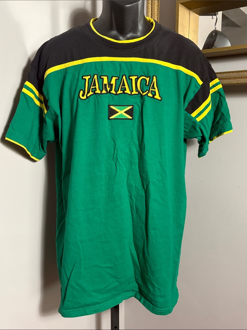 Jamaica 3XL Green & Black Men's Graphic Tee